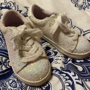 Sparkly girls shoes.